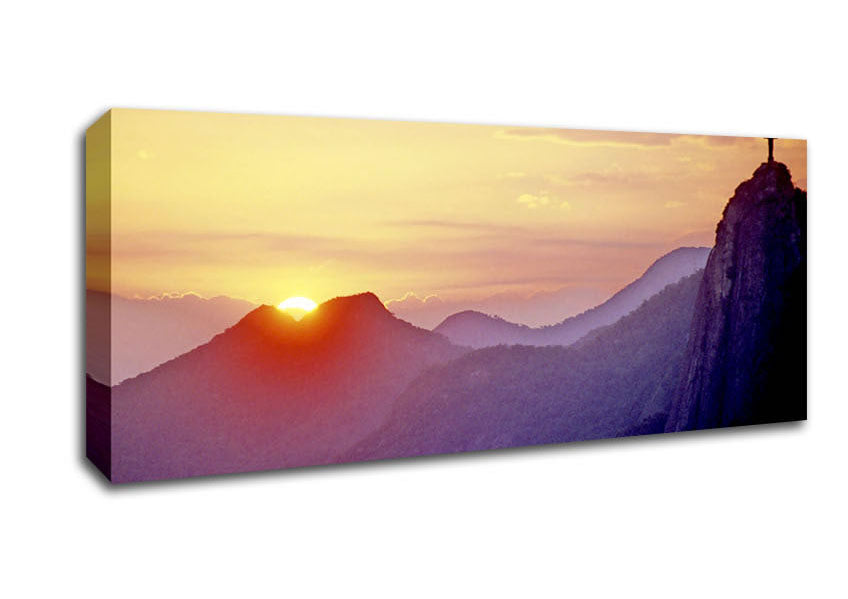 Picture of Sunset Over Brazil Panoramic Canvas Wall Art