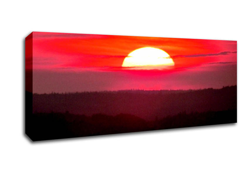 Picture of Pink Sunset Glaze Panoramic Canvas Wall Art