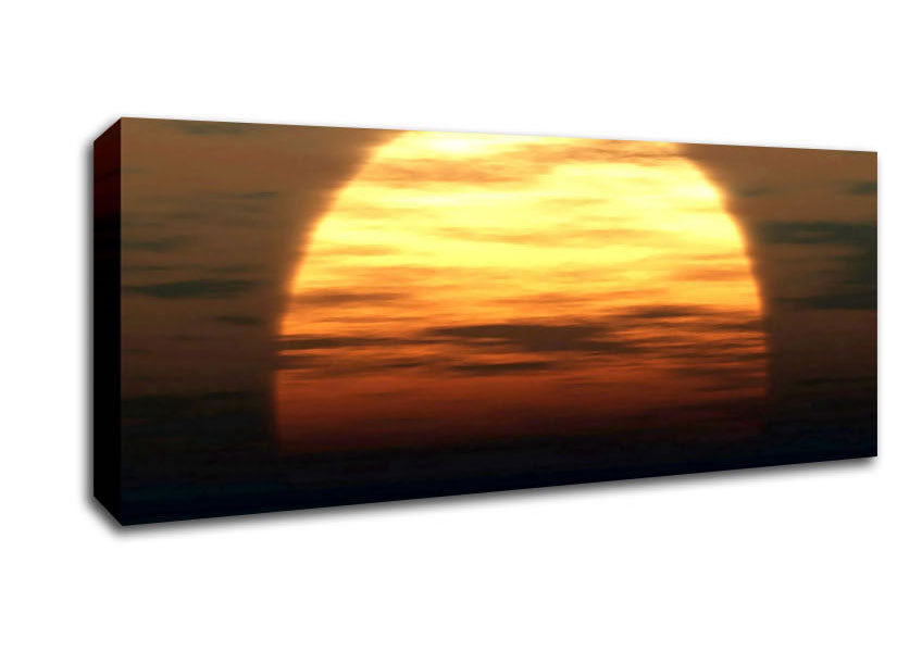 Picture of Huge Ocean Sun God Panoramic Canvas Wall Art