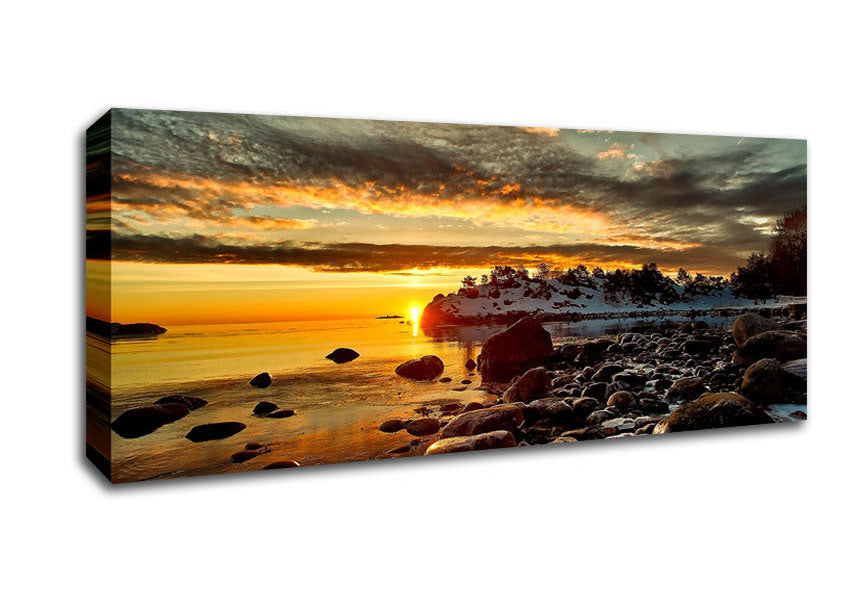 Picture of Winter Sunshine Panoramic Canvas Wall Art