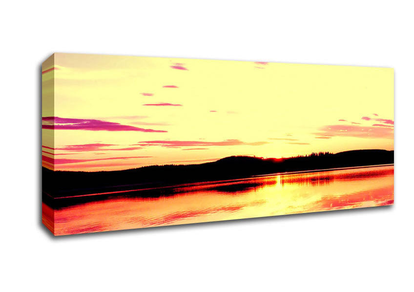 Picture of Sun Down Panoramic Canvas Wall Art