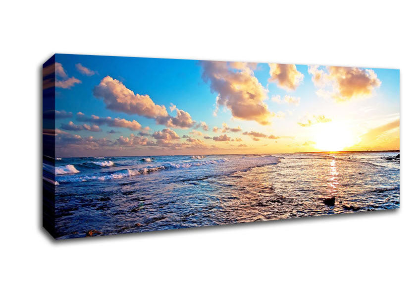 Picture of Clouds In The Sunset Sky Panoramic Canvas Wall Art