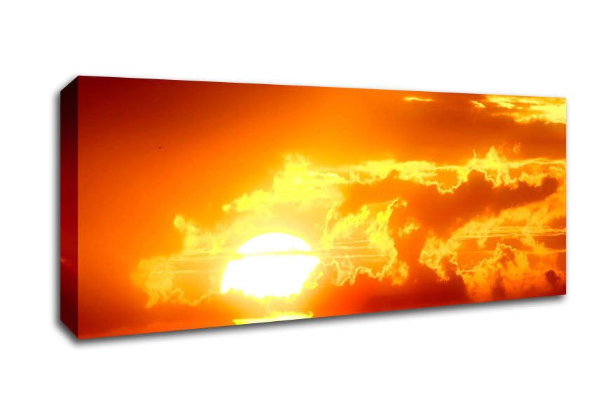 Picture of Marvelous Sunset Beach Panoramic Canvas Wall Art