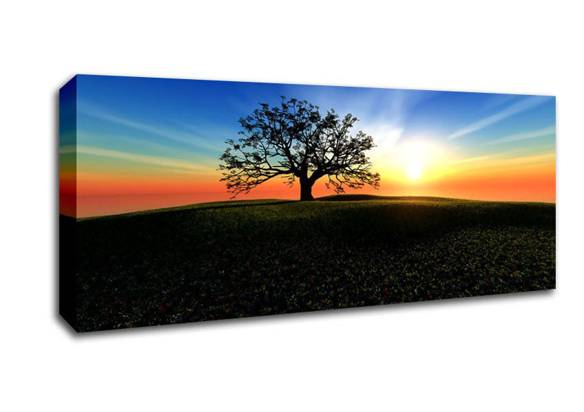 Picture of Sunset Hill Panoramic Canvas Wall Art