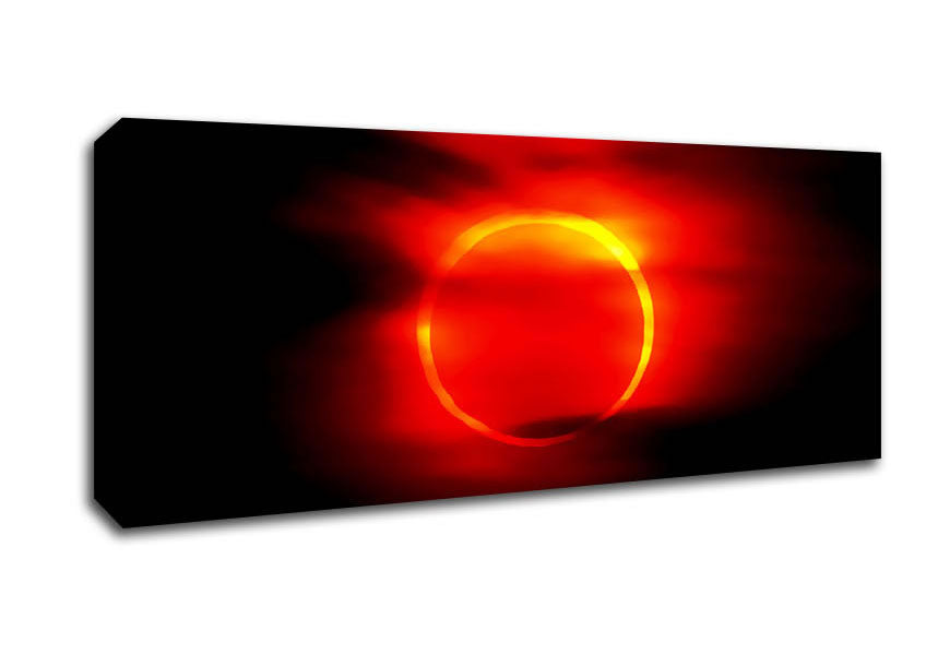 Picture of Total Eclipse Red Panoramic Canvas Wall Art