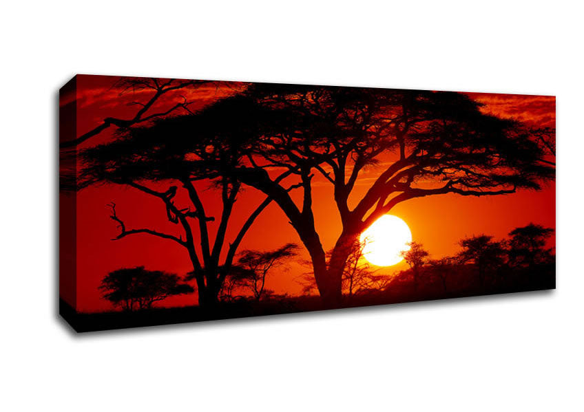 Picture of As The Night Falls Panoramic Canvas Wall Art