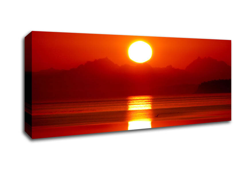 Picture of Sunrise Over North Cascades Panoramic Canvas Wall Art