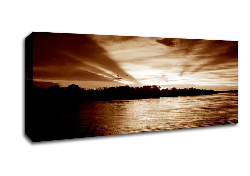 Picture of Coco Mountain Lake Panoramic Canvas Wall Art