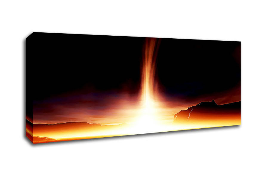 Picture of Blazing Sun Star Panoramic Canvas Wall Art