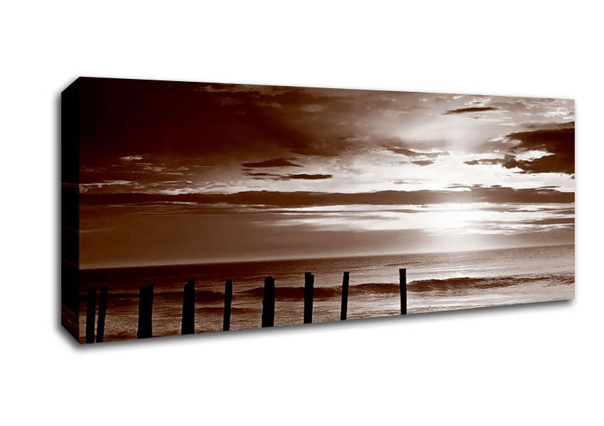 Picture of Chocolate Ocean Walk Panoramic Canvas Wall Art