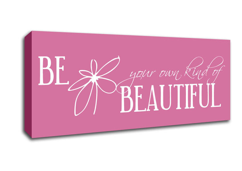 Picture of Be Your Own Kind Pink Panoramic Canvas Wall Art