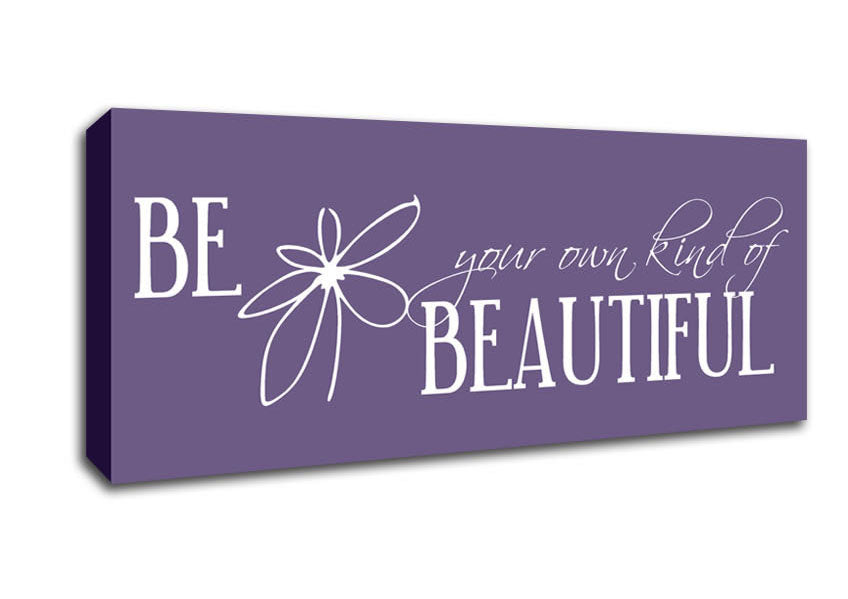 Picture of Be Your Own Kind Lilac Panoramic Canvas Wall Art