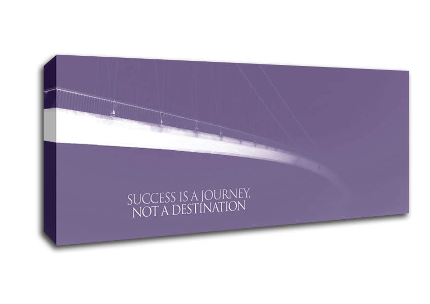 Picture of Success Is A Journey Lilac Panoramic Canvas Wall Art