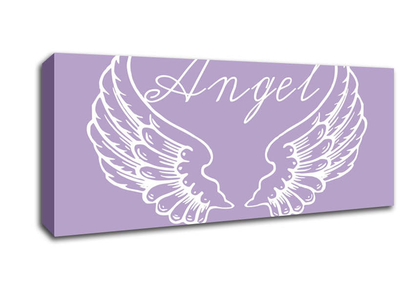 Picture of Angel Wings 4 Lilac Panoramic Canvas Wall Art