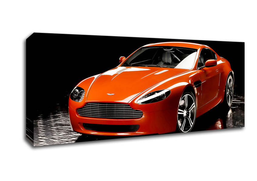 Picture of Aston Martin Orange Panoramic Canvas Wall Art