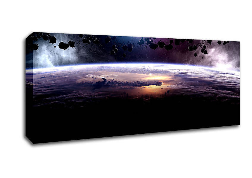 Picture of Asteroids Eclipse Panoramic Canvas Wall Art