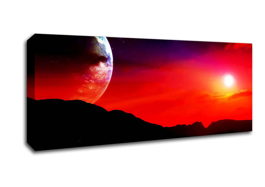 Picture of Aliens Planet Panoramic Canvas Wall Art