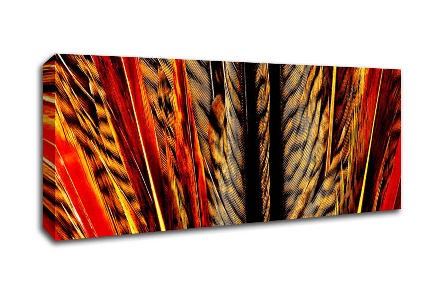 Picture of Blazing Feathers Panoramic Canvas Wall Art