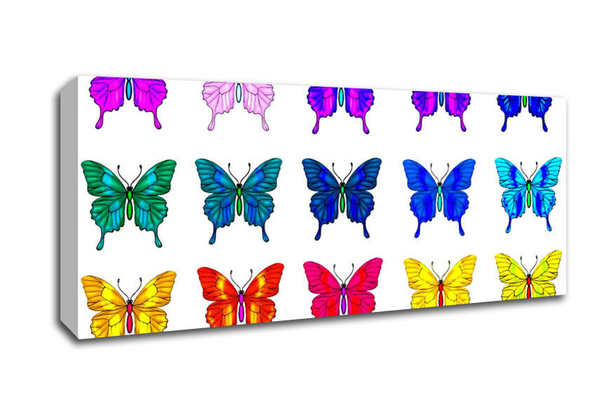 Picture of Butterfly Tribe Panoramic Canvas Wall Art