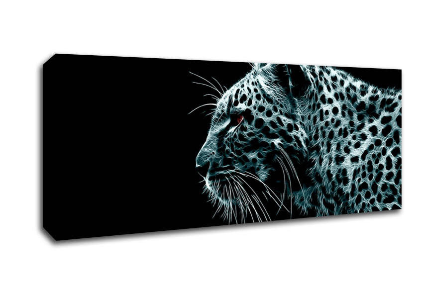 Picture of Cheetah Blues Panoramic Canvas Wall Art