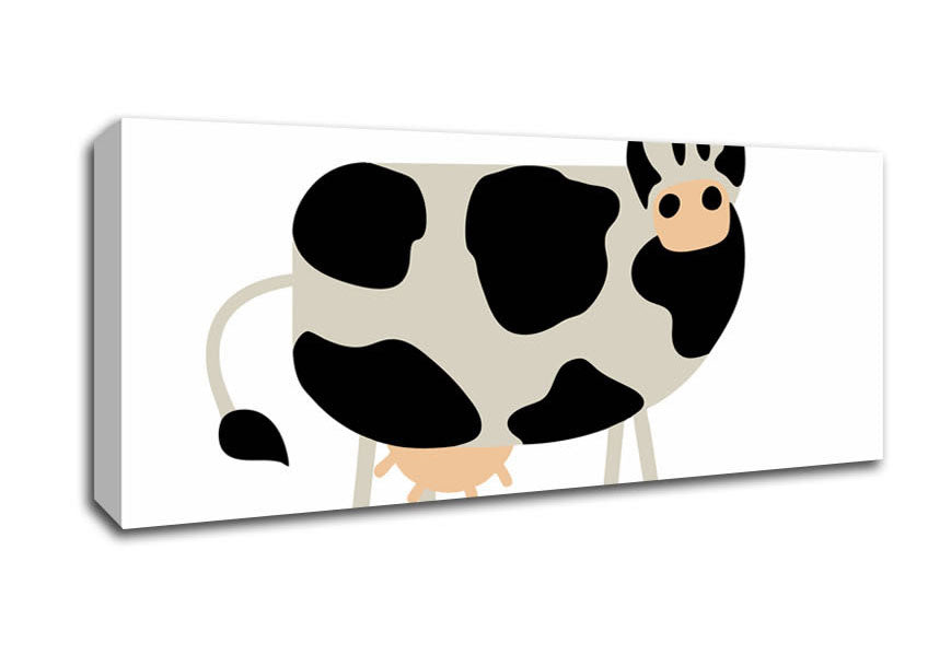 Picture of Cow Stare Panoramic Canvas Wall Art