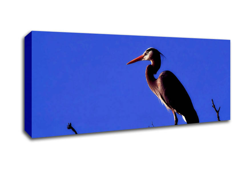 Picture of Heron Watch Panoramic Canvas Wall Art