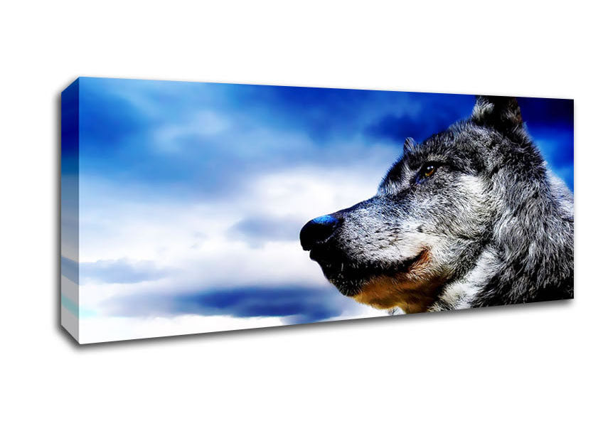 Picture of Magnificant Wolf Panoramic Canvas Wall Art