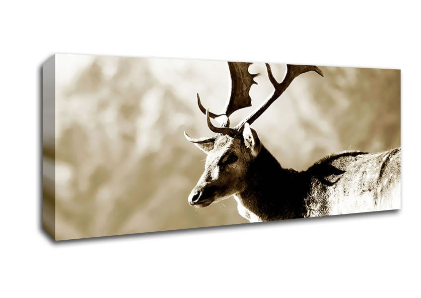 Picture of Reindeer Panoramic Canvas Wall Art