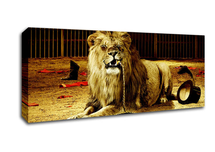 Picture of The Lion Tamer Panoramic Canvas Wall Art