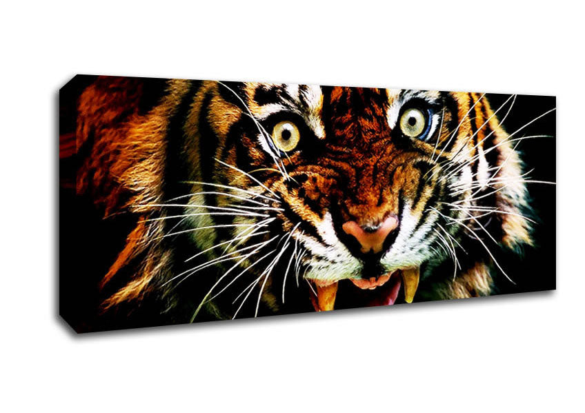 Picture of Tiger Roar Panoramic Canvas Wall Art