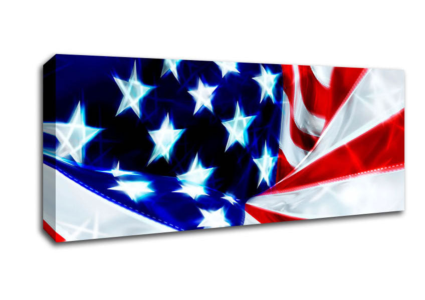 Picture of American Stars And Stripes Panoramic Canvas Wall Art