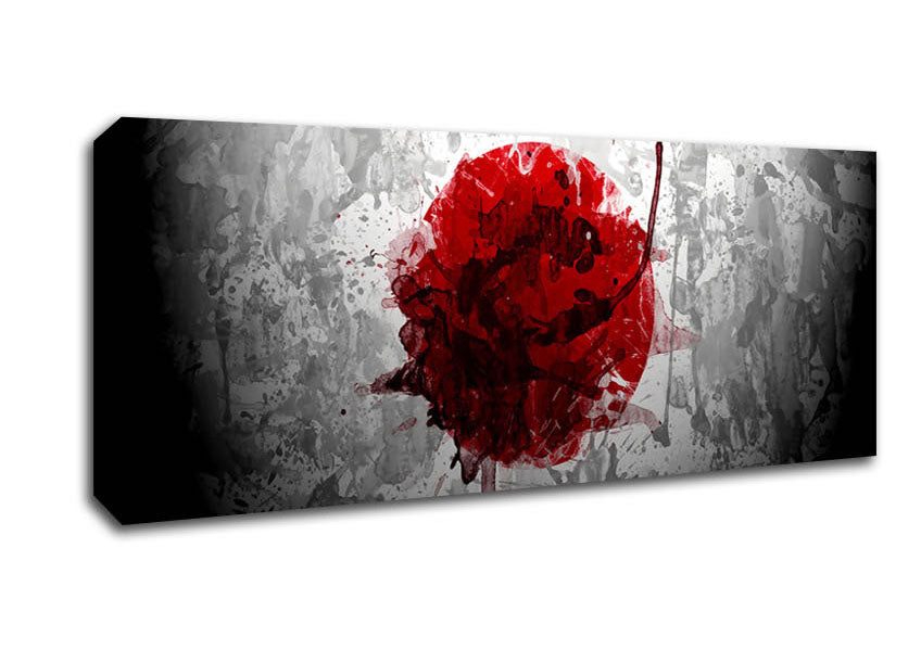 Picture of Japan Grunge Flag Panoramic Canvas Wall Art