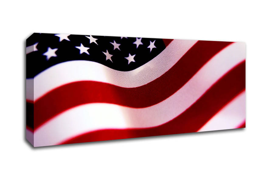 Picture of American Flag Panoramic Canvas Wall Art