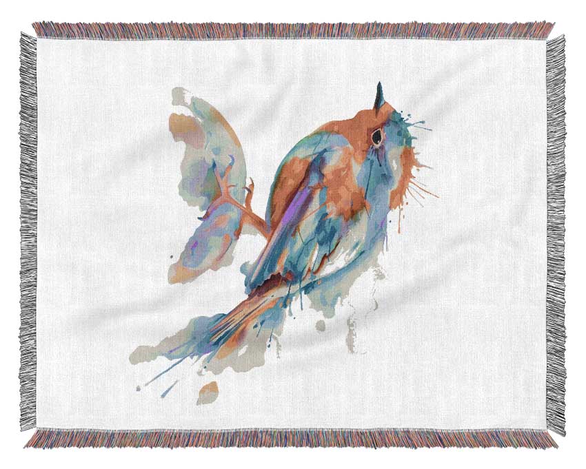 Colourful Robin Woven Blanket