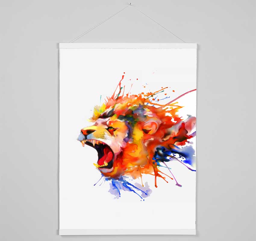 Roaring Lion Hanging Poster - Wallart-Direct UK