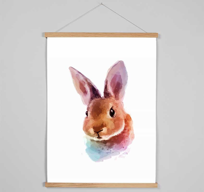 Rabbit Portrait Hanging Poster - Wallart-Direct UK