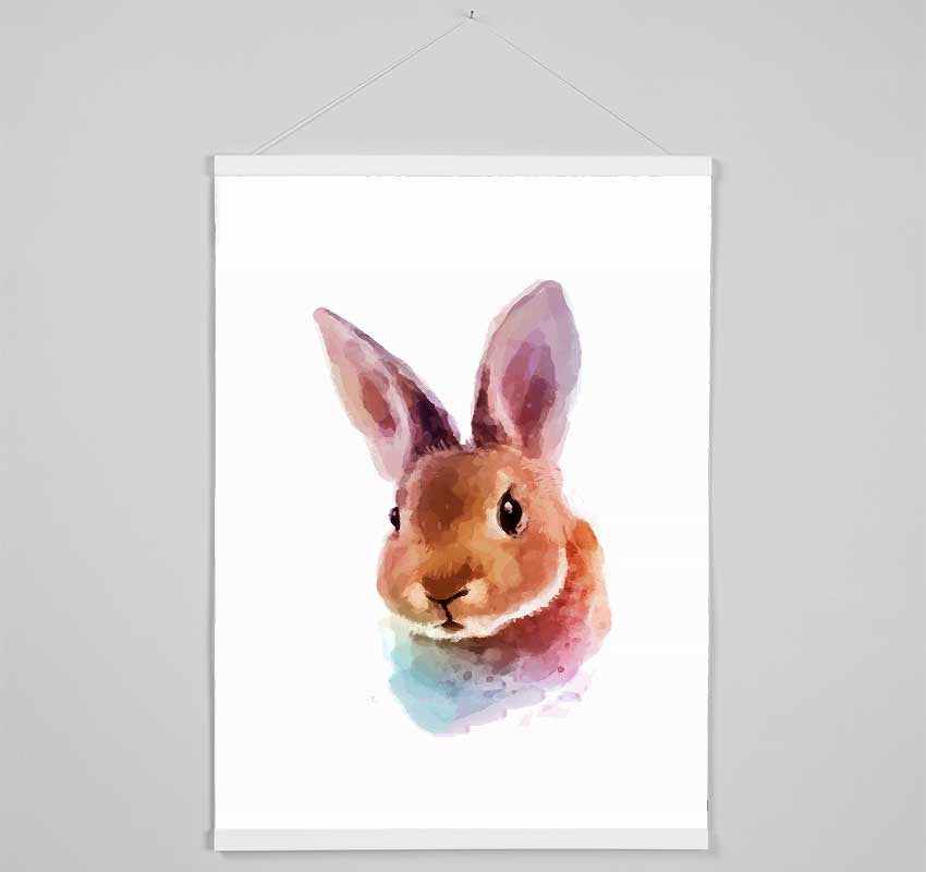 Rabbit Portrait Hanging Poster - Wallart-Direct UK