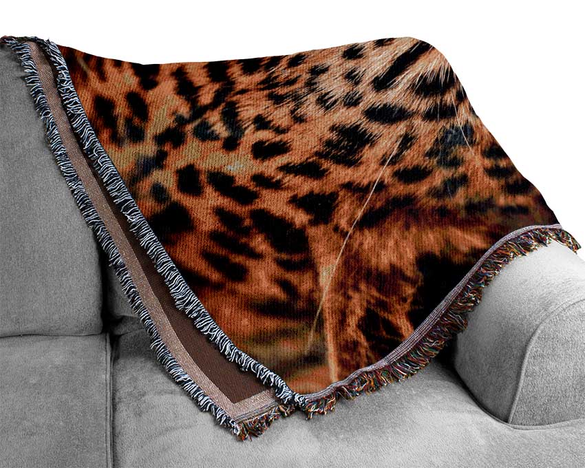 Leopard Stare Woven Blanket