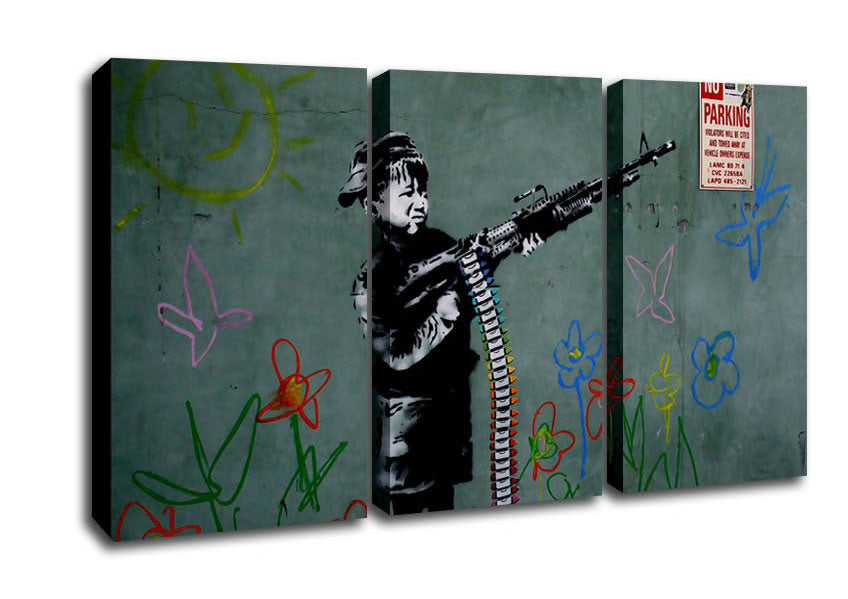 Picture of Traffic Warden 3 Panel Canvas Wall Art