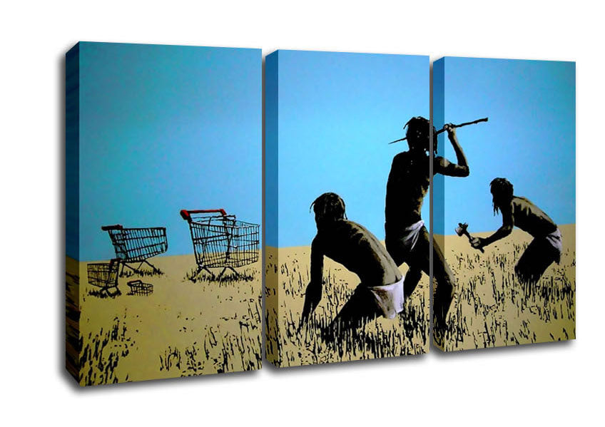 Picture of Trolley Hunters 3 Panel Canvas Wall Art