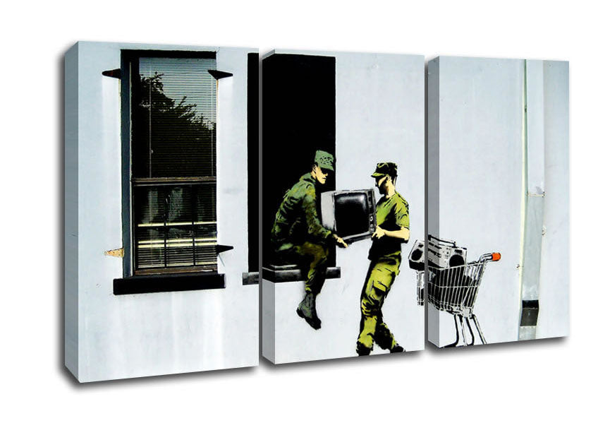 Picture of Army Heist 3 Panel Canvas Wall Art