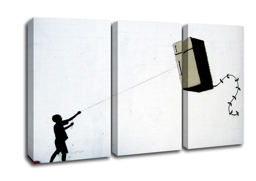 Picture of Fridge Kite 3 Panel Canvas Wall Art