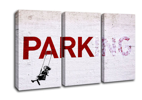 Picture of Park Or Parking 3 Panel Canvas Wall Art