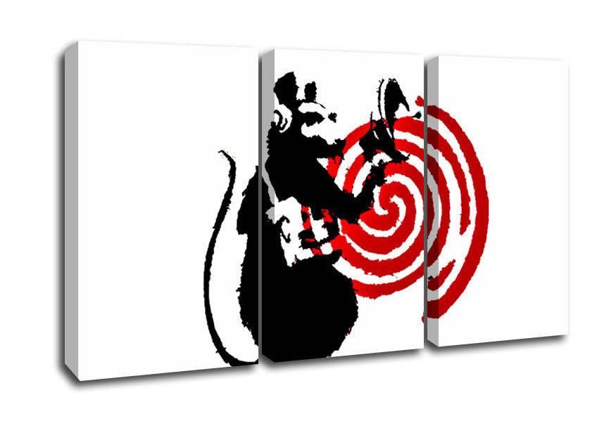 Picture of Radar Rat 3 Panel Canvas Wall Art