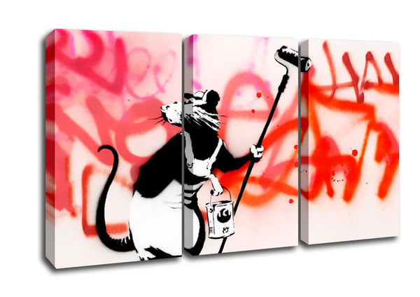 Picture of Rat Decorator 3 Panel Canvas Wall Art