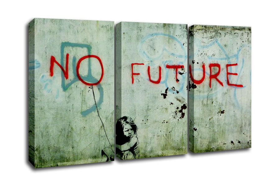 Picture of No Future Clean 3 Panel Canvas Wall Art