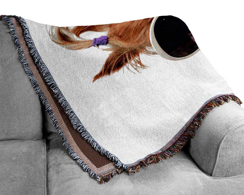 Yorkshire Terrier Dog Glamour Woven Blanket