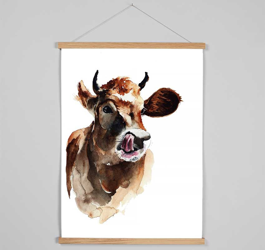 Cow Licking Good Hanging Poster - Wallart-Direct UK