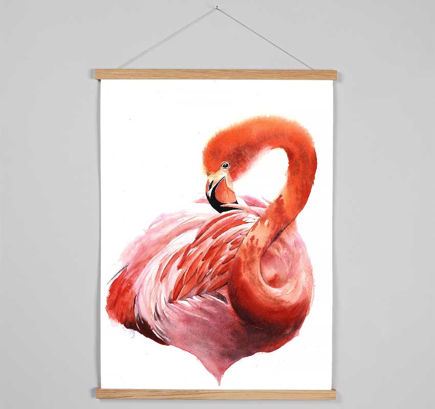 Flamingo Groom Hanging Poster - Wallart-Direct UK