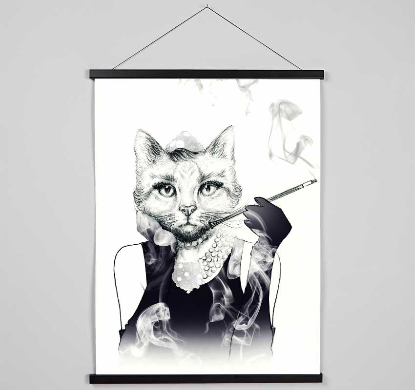 Audrey Hepburn Cat Hanging Poster - Wallart-Direct UK